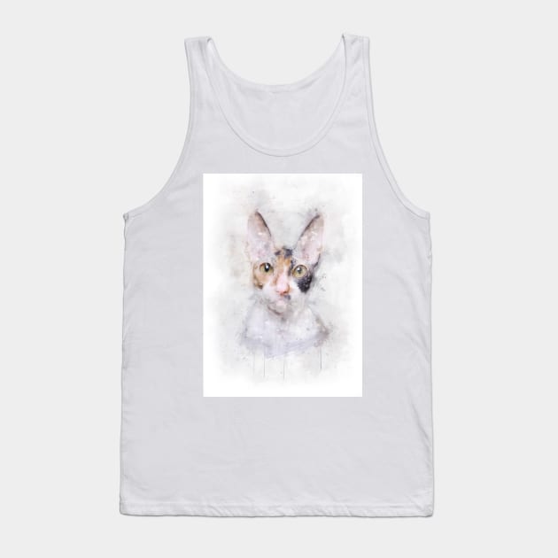 Cornish Rex cat Tank Top by PetsArt